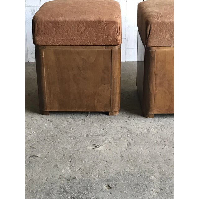 Art Deco Wood Ottoman Stool ca1930/2 st Size :37x37x42 Condition :good