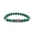 Green Malachite & Sterling Silver Unique Evil Eye Symbol Beaded Bracelet For Sale In Miami - Image 6 of 6