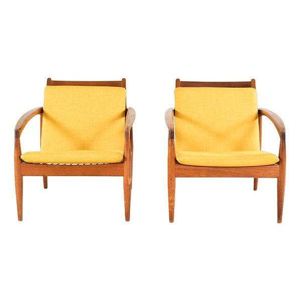 Set of Teak Paper Knife Armchair by Kai Kristiansen for Magnus Olesen, 1960s For Sale - Image 9 of 9