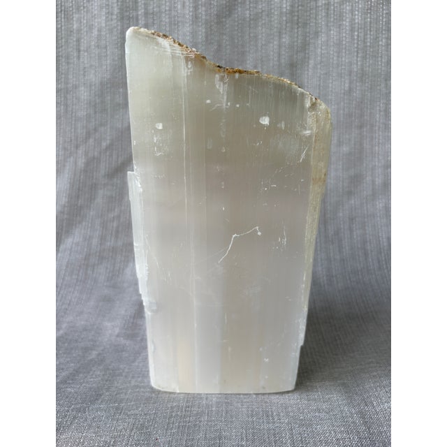 Modern Natural White Selenite Crystal For Sale - Image 3 of 12