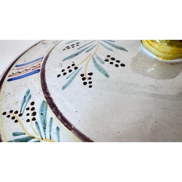 Rustic Provençal French Hand-Painted Faience Terrine with Bird & Botanical Motif For Sale - Image 6 of 13