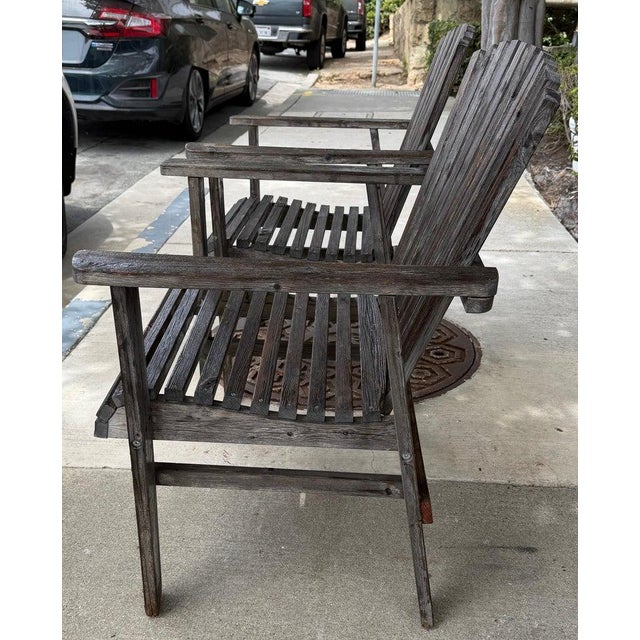 Pair of 1950s Adirondack Lawn or Patio Chairs For Sale In Los Angeles - Image 6 of 11