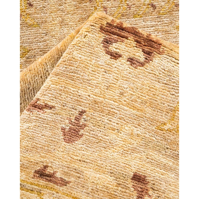 Textile Vintage Tribal Hand Knotted Wool Area Rug, Sand - 6'2" X 9'1" For Sale - Image 7 of 9