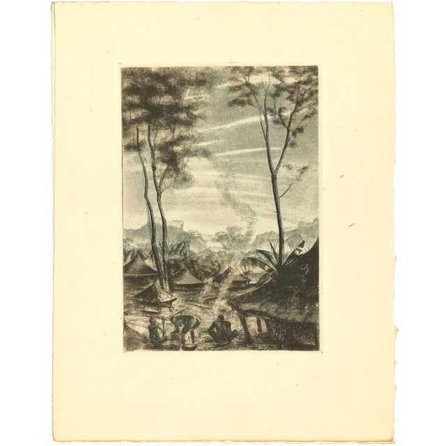 Africa - Life in the Village is an original artwork realized by Emmanuel Gondouin (Versailles, 1883 - Parigi, 1934) in...