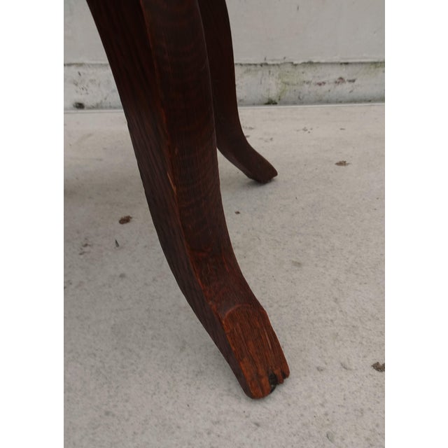 Antique Art Nouveau Swivel Chair in Oak, 1890s For Sale - Image 15 of 17