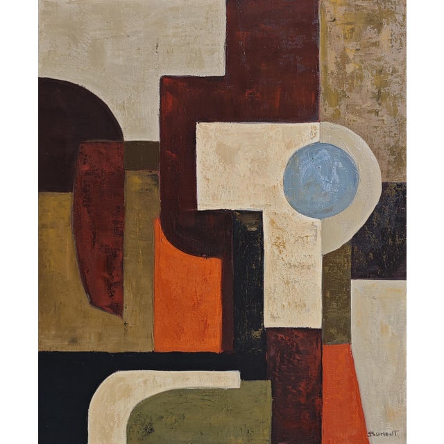 Contemporary Point D'ancrage, Geometric Abstract, Contemporary, Framed by Sophie Dumont For Sale - Image 3 of 9