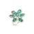 Statement 5 Ct Emerald Flower Ring With Halo Diamonds Ring Size 7 For Sale - Image 4 of 9