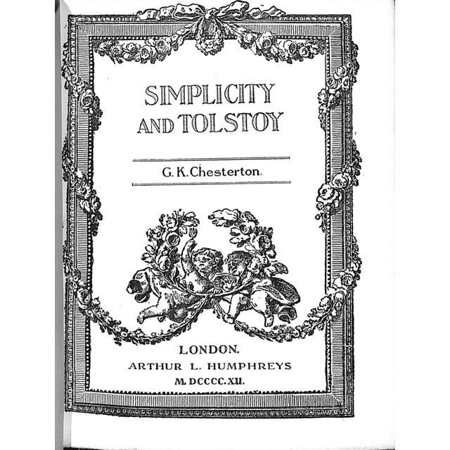 Traditional "Simplicity and Tolstoy" 1912 Chesterton, g.k. For Sale - Image 3 of 9