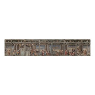 Antique Style Panoramic Wall Mural on Canvas Grand Baroque, 1800s For Sale