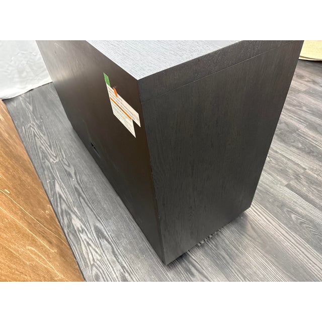 Rh Restoration Hardware Bezier Sideboard – 48" 2-Door Black Oak / Bronze | American White Oak | Designed by the Van Thiels For Sale - Image 10 of 18