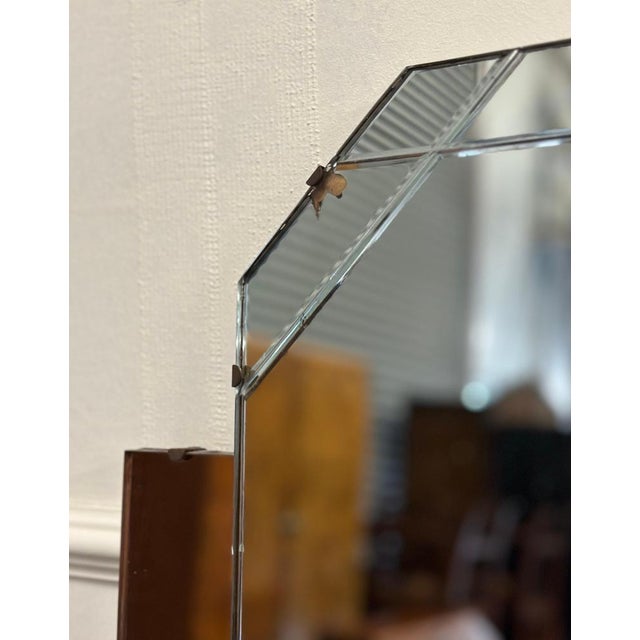 Large Art Deco Peach Glass Flower Petal Mirror, 1920s For Sale - Image 9 of 18