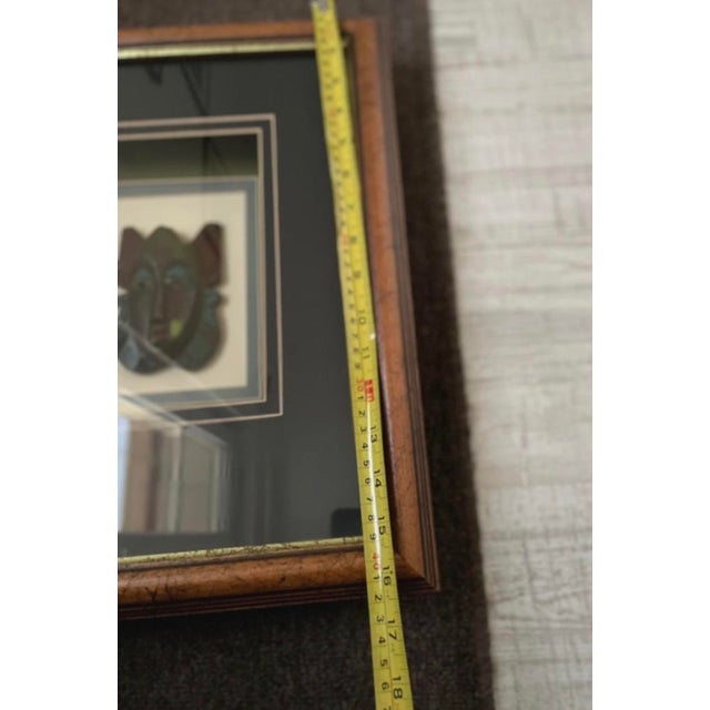 Framed African Mask, 1980s For Sale - Image 6 of 10