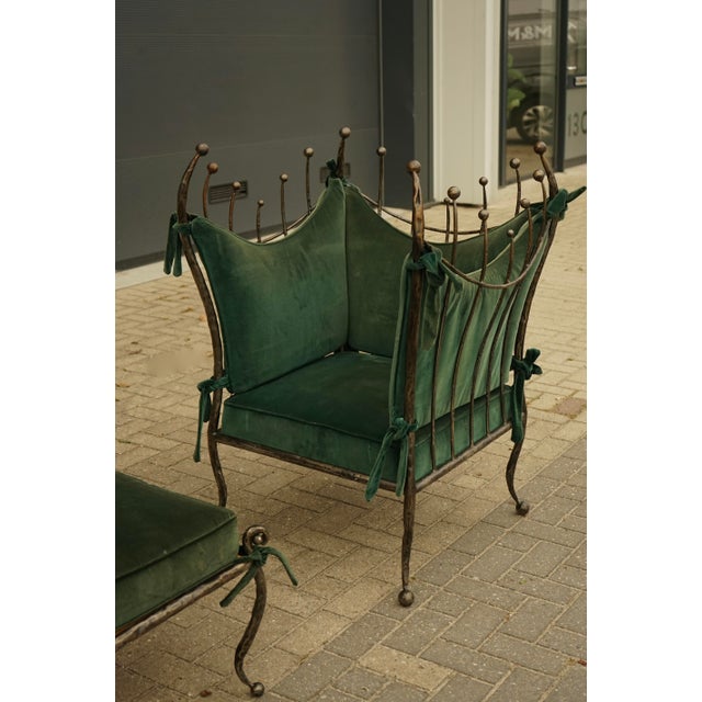 Set of Vintage Lounge Chair and Ottoman, 1980s For Sale - Image 10 of 16