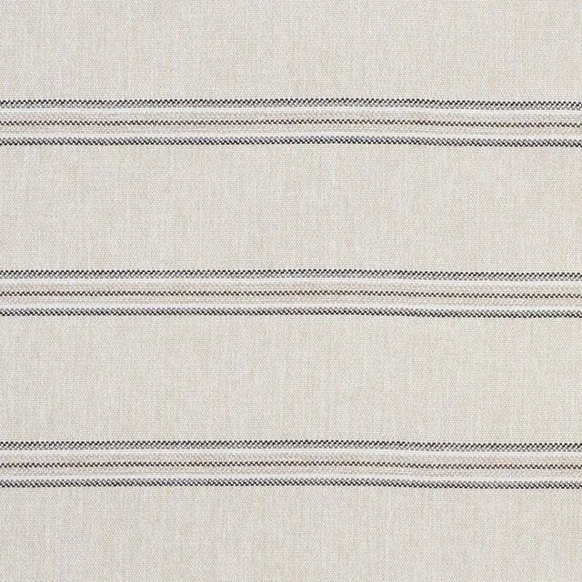 A chunky weave with twisted melange warp yarns, this horizontal, multi-color stripe has the look of an artisanal linen...