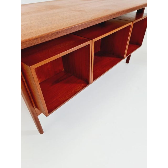 Vintage Danish Teak Desk by Kai Kristiansen for FM Møbler, Denmark, 1960s For Sale - Image 17 of 18