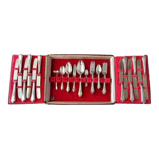 Antique Gorham Silverplate Flatware Set Shelburne Pattern - 56 Pristine Pieces - C 1914 For Sale