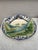 Rare belgium Majolica asparagus plate Wasmuel, circa 1880. Napkin trompe l'oeil.