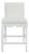 Matthew Izzo Home - Lanister Matte White Lacquer Square Back Counter Stool With White Performance Linen Back & Seat For Sale