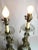 1960s Pair of Vintage Ornate Cast Brass Crystal Pendent Lamps For Sale - Image 5 of 7