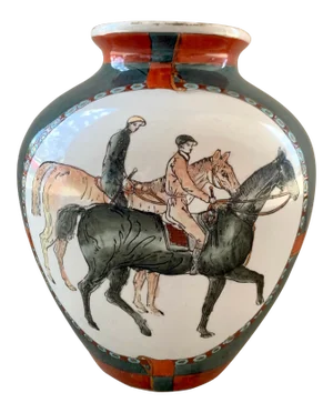 Early 20th Century WBI Chinese Handpainted Equestrian Vase