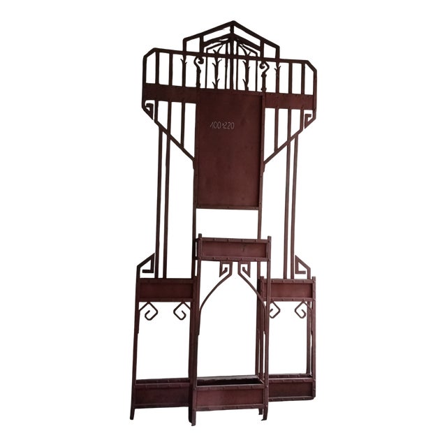 Art Nouveau Hall Coat Rack, 1890s For Sale