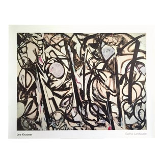 Lee Krasner Foundation Abstract Expressionist Lithograph Print Poster " Gothic Landscape " 1961 For Sale