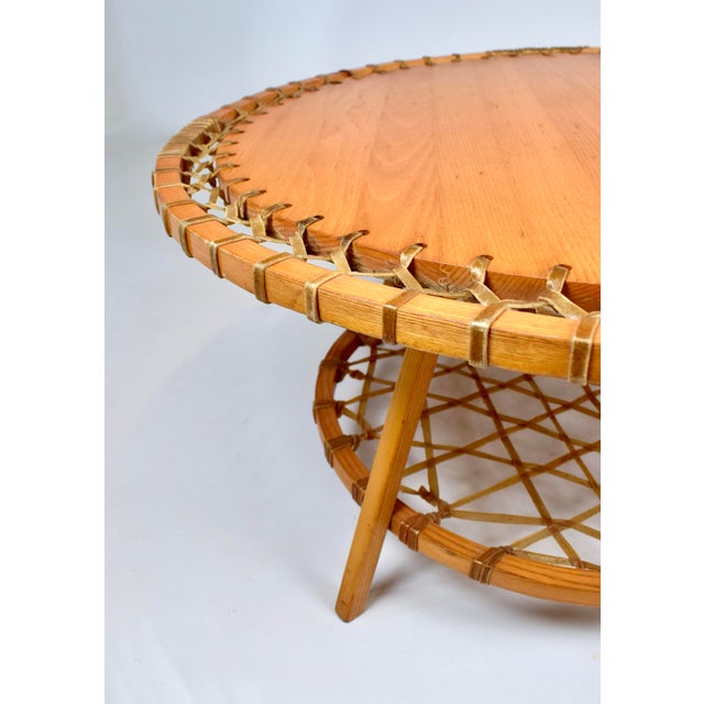 Rustic Vintage Snowshoe Coffee Table by SnoCraft, Norway Maine For Sale - Image 3 of 10