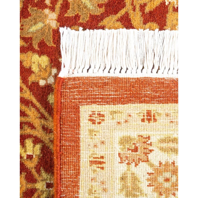 2000 - 2009 Mogul, One-of-a-Kind Hand-Knotted Area Rug - Orange, 3' 2" x 12' 7" For Sale - Image 5 of 8