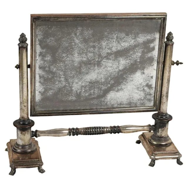 19th Century Table Mirror in Silver Metal, UK For Sale - Image 10 of 10