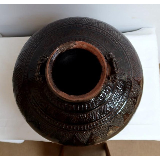 Large Pansu Vase in Varnished Terracotta, 1900s For Sale - Image 18 of 18