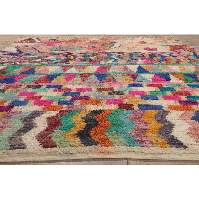 Contemporary Boujad Moroccan Rug, 10'02 X 12'09 For Sale - Image 9 of 10