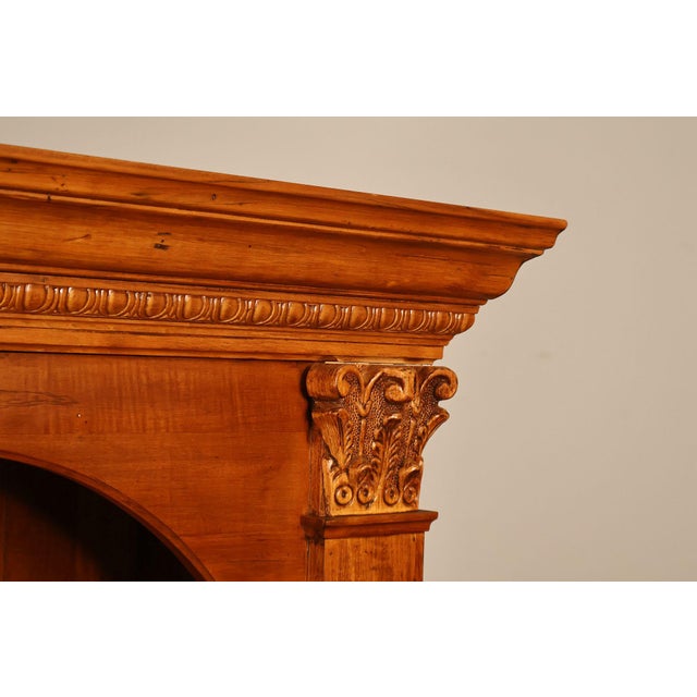 Ethan Allen 'Legacy' Maple Open Carved Library Bookcase For Sale - Image 12 of 18