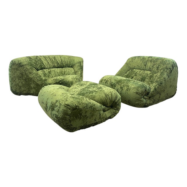Vintage Modular Corner Sofa by Jean Prevost, 1970, Set of 3 For Sale