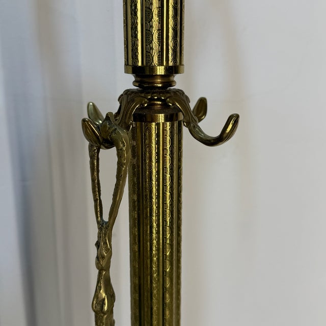 Metal Vintage Baroque-Style Coat Rack in Brass with Hangers and Shoehorn, 1970s, Set of 3 For Sale - Image 7 of 14