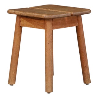 French Coffee Bean Stool in Stained Beechwood by Pierre Gautier-Delaye, 1960s For Sale