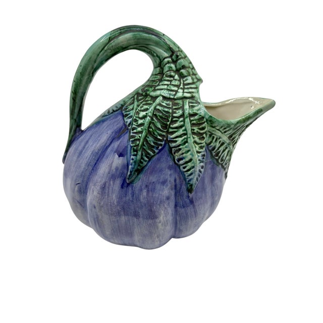 Mid 20th Century Mid Century Purple Eggplant Ceramic Pitcher For Sale - Image 5 of 8