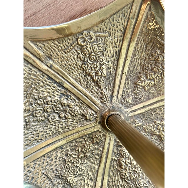 Brass Mid 20th Century Brass Umbrella Stand Victorian/Art Nouveau Style With Dolphin Handle For Sale - Image 8 of 10