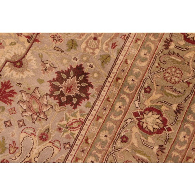 Shabby Chic Shabby Chic 1990's Pak-Persian Beige/Green Wool Rug - 6'0'' X 9'2'' For Sale - Image 3 of 9