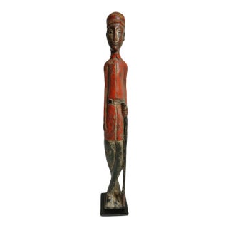 Antique Old Colonial Wood Figure Mali For Sale