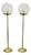 Space Age Bubble Glass and Brass Floor Lamps, 1970s, Set of 2 For Sale