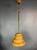 Mid-Century Italian Pencil Reed Rattan Bamboo and Brass Hanging Pendant Lamp, 1970s, in Very Good conditions. Designed...