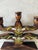 Vintage Swedish Wood Hand Painted 5 Arm Candelabra For Sale - Image 4 of 11
