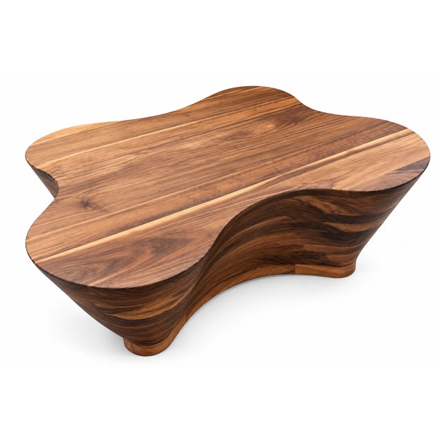 Sculptural Walnut Mid Century Style Coffee Table For Sale - Image 11 of 12