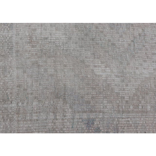 Vintage Hand Woven Turkish Embroidered Rug With Geometric Diamond Design For Sale - Image 10 of 12