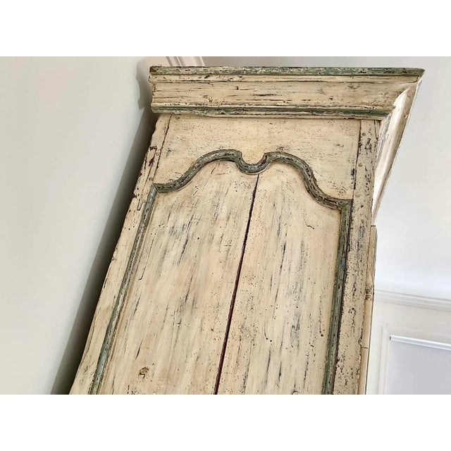 Off-white Monumental Late 18th Century French Provincial Painted Louis XV Armoire, Circa 1770–1800 For Sale - Image 8 of 18