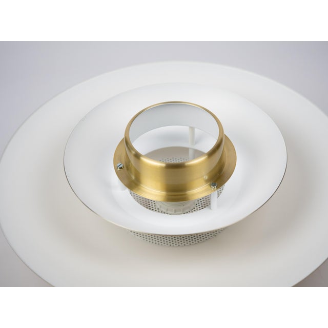 Gold Vintage Danish Roma Pendant Lamp from Junge, 1980s For Sale - Image 8 of 9
