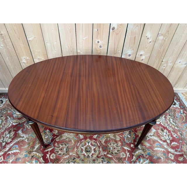 Louis XVI Style Oval Dining Table, 1980s For Sale - Image 4 of 10