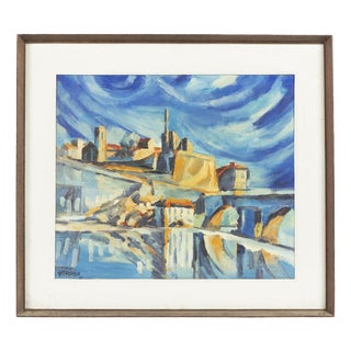 Jerónimo Fernandes Da Silva, Arcos de Valdevez, 1970s, Oil Painting For Sale