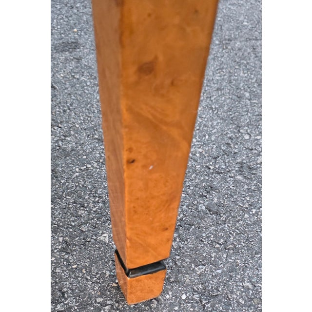 Pair of Vintage Art Deco Style Burl Right/Left High Back Chairs For Sale In Washington DC - Image 6 of 14