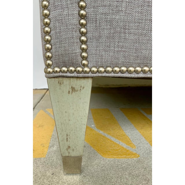 Modern Lillian August Modern Woven Gray Tufted Wright Loveseat For Sale - Image 3 of 8